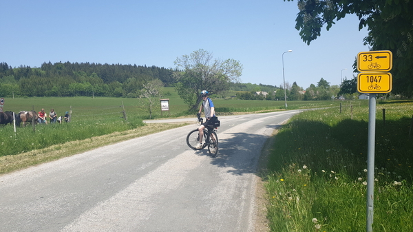 Die Radstrecken-Kreuzung