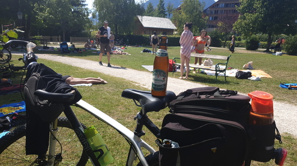 Ein Prost im Strandbad von Altaussee