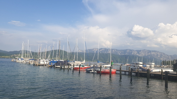 Pause beim Segelclub Attersee, wo mein Badeboot steht