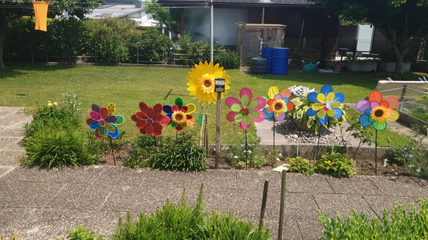 Natürlich ein Testlauf zu Hause im Garten