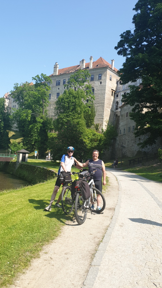 Unterhalb vom Schloss Krumau